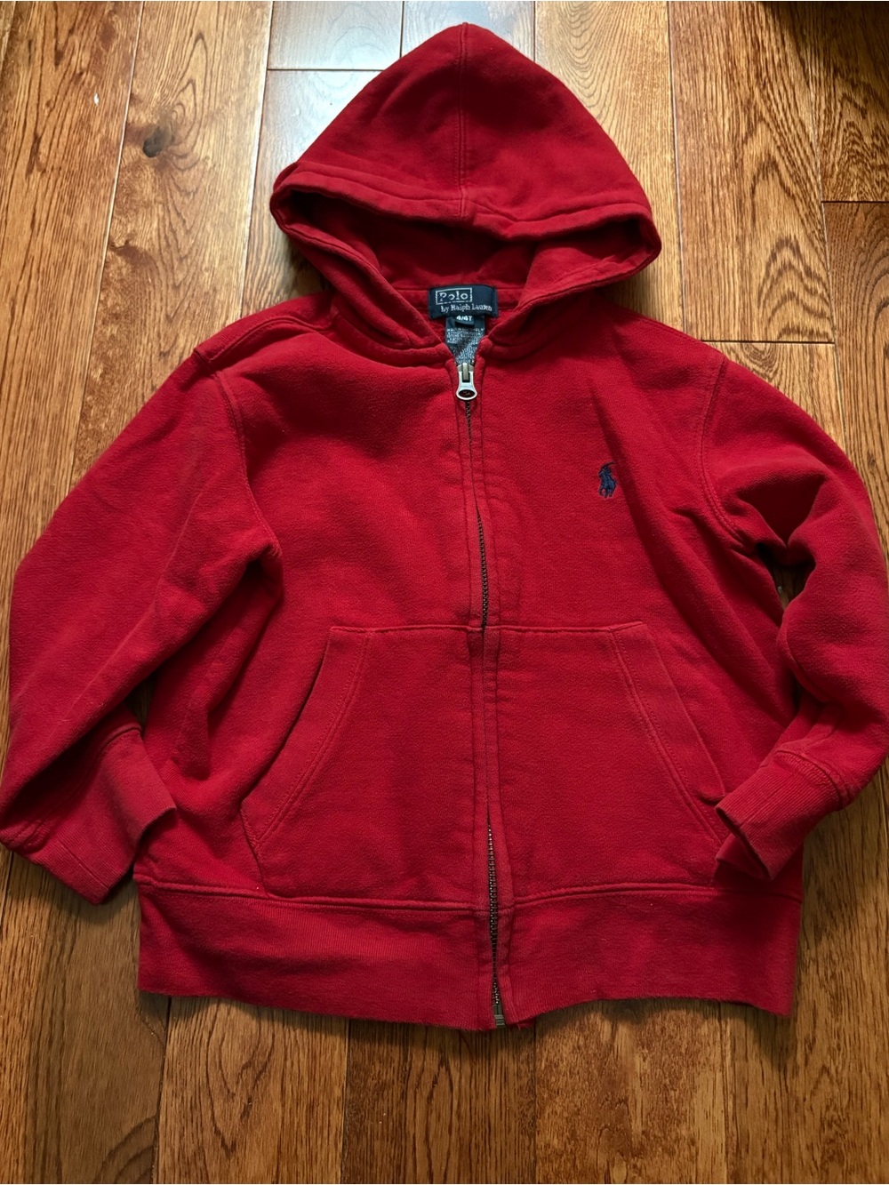 Ralph Lauren Kids Red Full-Zip Hooded Jacket